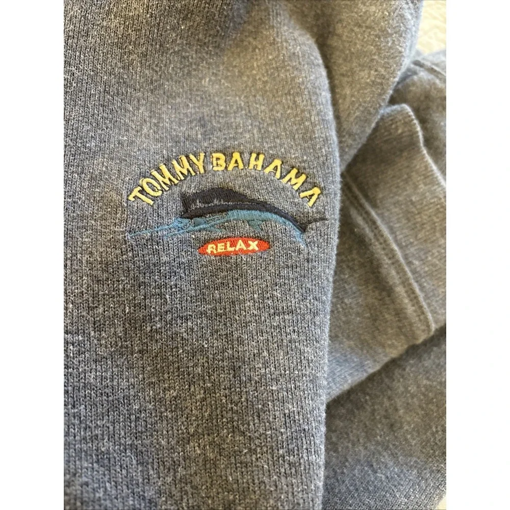 Tommy Bahama Sweater Mens XL Long Sleeve 1/4 Zip Casual Golf Relaxed Fit Blue